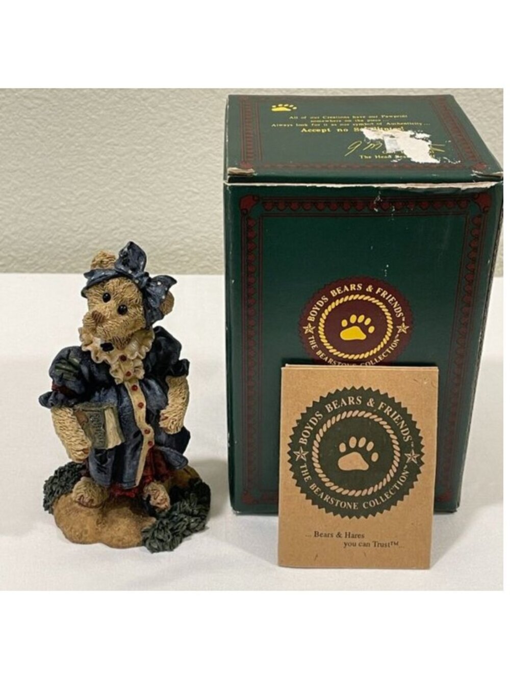 Boyds Bears Momma McBear Anticipation Bearstone Boxed Resin Figurine Vintage